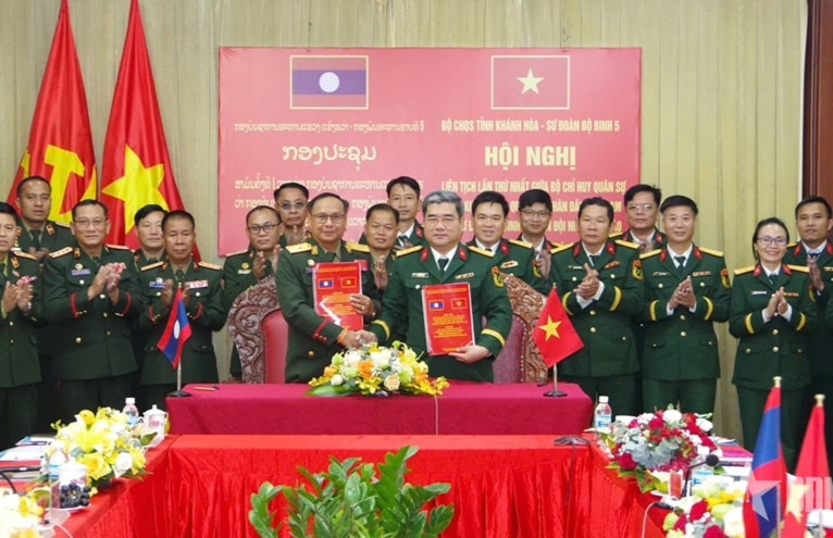 Hội nghị liên tịch lần thứ nhất giữa Bộ CHQS tỉnh Khánh Hòa và Sư đoàn 5 (Quân đội nhân dân Lào)