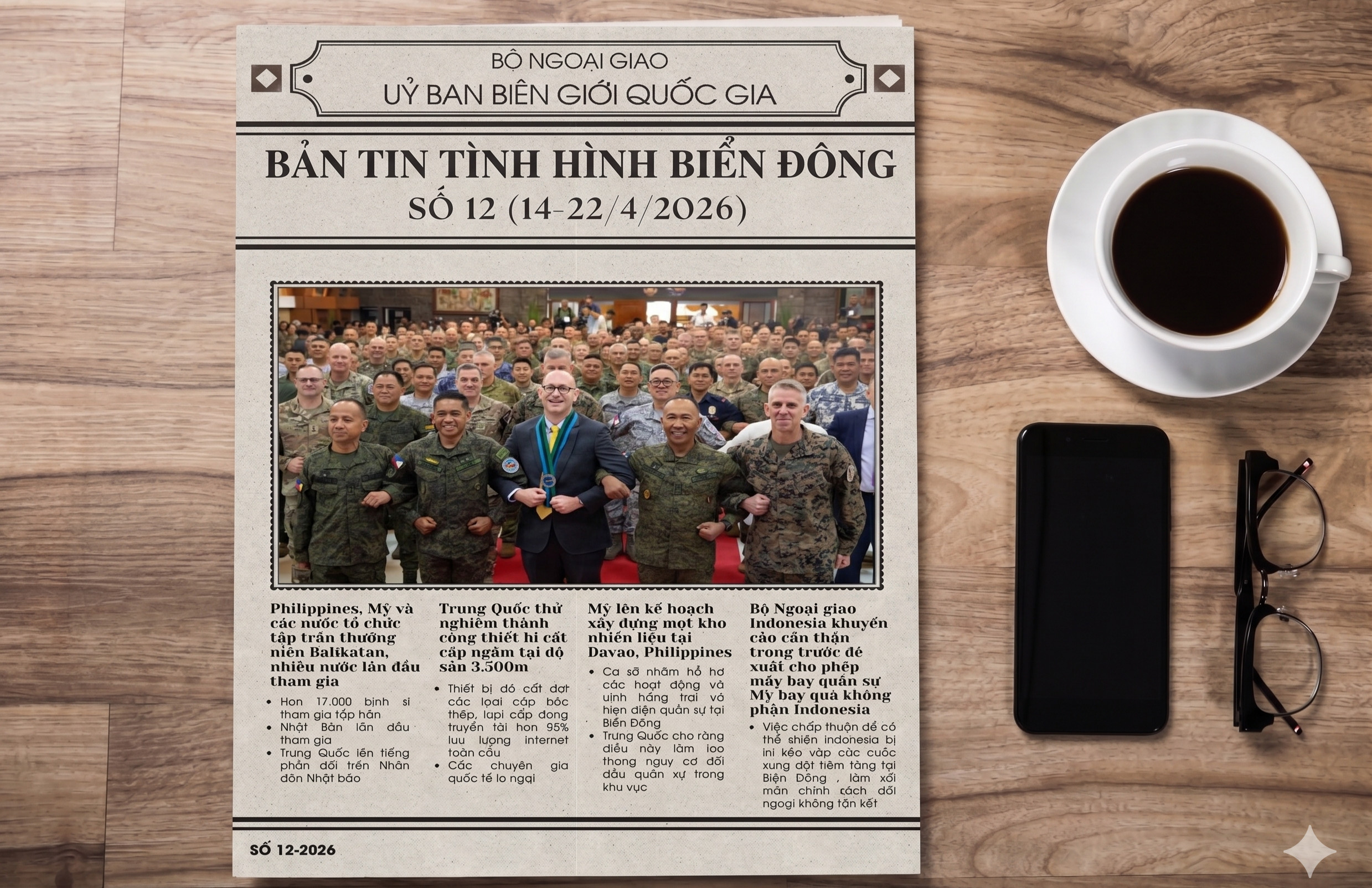 BẢN TIN TÌNH HÌNH BIỂN ĐÔNG NGÀY 14-22/4/2026 (SỐ 12-Phần 1)