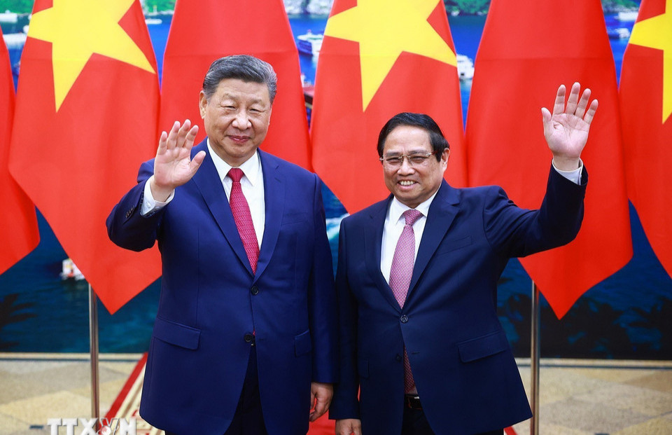 Thủ tướng Chính phủ Phạm Minh Chính hội kiến Tổng Bí thư, Chủ tịch nước Trung Quốc Tập Cận Bình